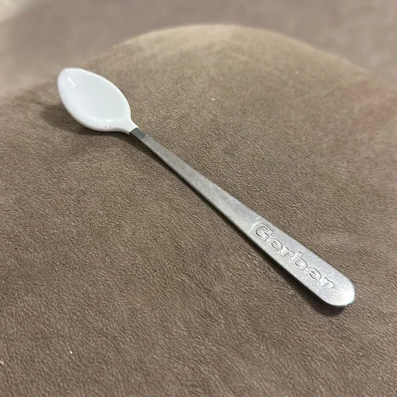 Gerber Other Vintage Baby Spoon By Gerber White Rubber Spoon - Main Image